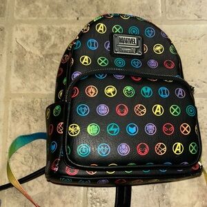 Disney park 2022 pride collection Loungefly mini backpack marvel raimbow icons